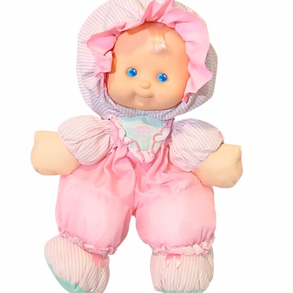 Fisher-Price Other - Vintage Fisher Price Puffalump Kids Blonde Doll Striped Plush Toy 12"